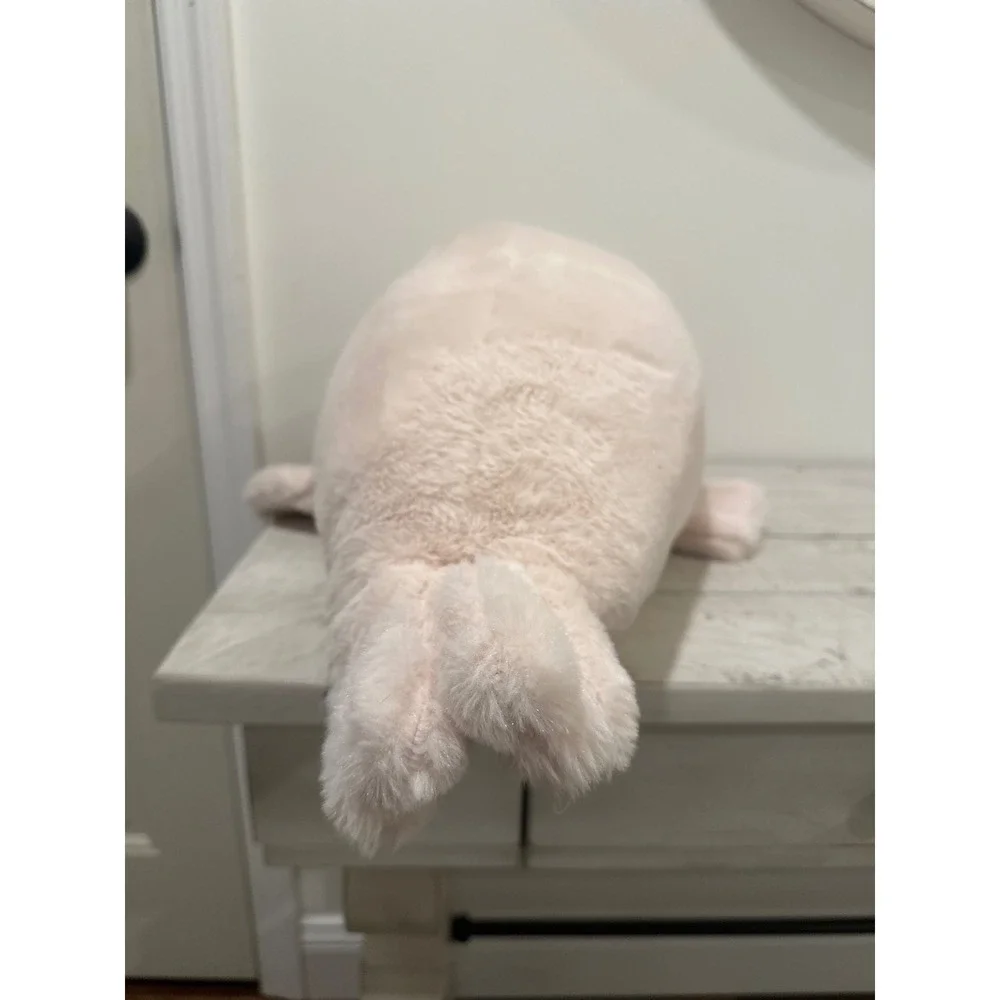 Earth Pals Plush Harp Seal Stuffed Animal Pink Cream Recycled Petting Zoo 16in